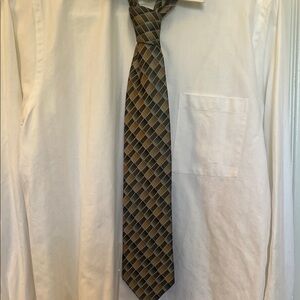 Ryan Seacrest Distinction Brown and Black Geometric Tie